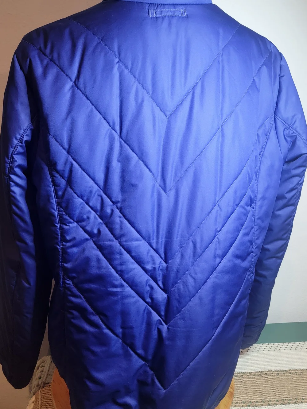 Eddie Bauer Jacket Womens XL Blue Pink Full Zip Insulated Long Sleeve Short